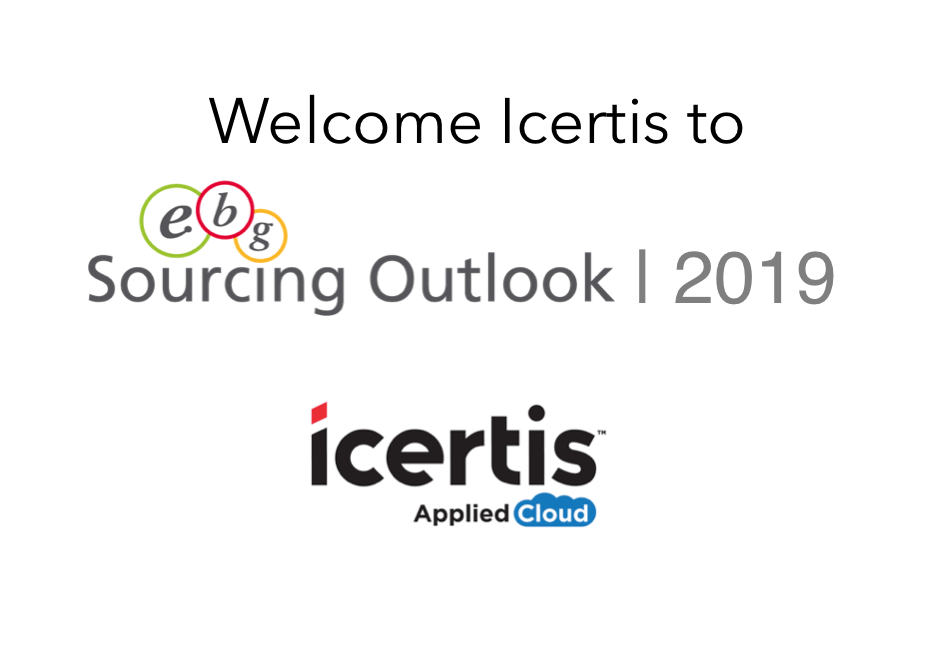 Icertis Logo - Icertis join Sourcing Outlook 2019 | EBG Network