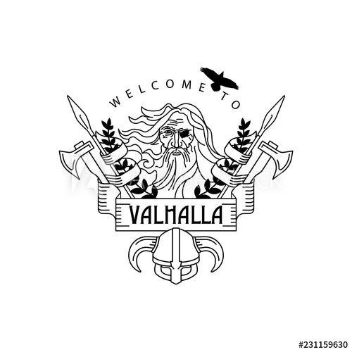 Father Logo - Valhalla logo Odin All father Logo Emblem - Buy this stock vector ...