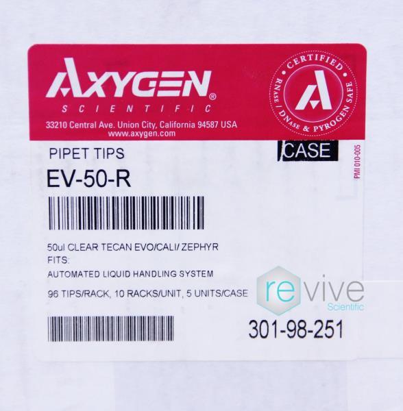 Axygen Logo - Details about Axygen EV-50-R 50ul Clear Robotic Pipet Tips for Tecan Evo /  CALI / Zephyr