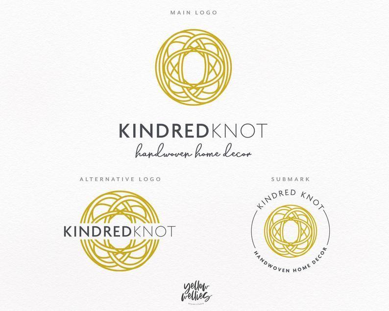 Weaving Logo - Knot Weaving Celtic Logo Design. Knitting Logo. Macrame Logo. Crochet Logo. Knot Logo. Professional Logo Design