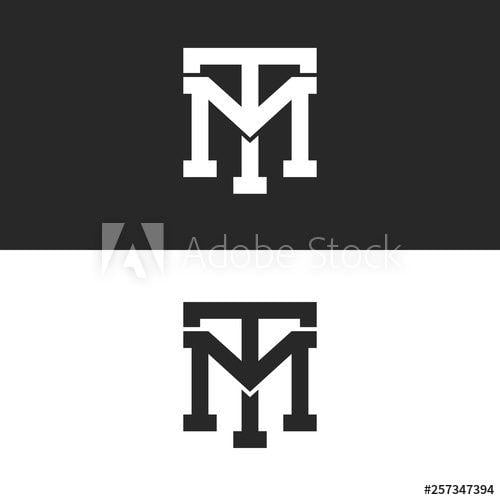 Weaving Logo - Monogram hipster initials TM logo letters set, overlapping two bold