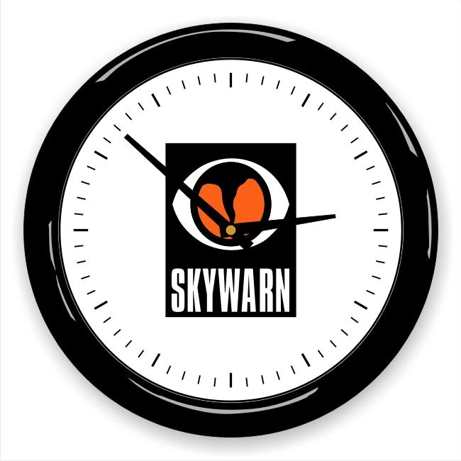 Skywarn Logo - SKYWARN Logo Wall Clock : Ham Crazy!, Ham Radio Gifts and Fun Stuff ...