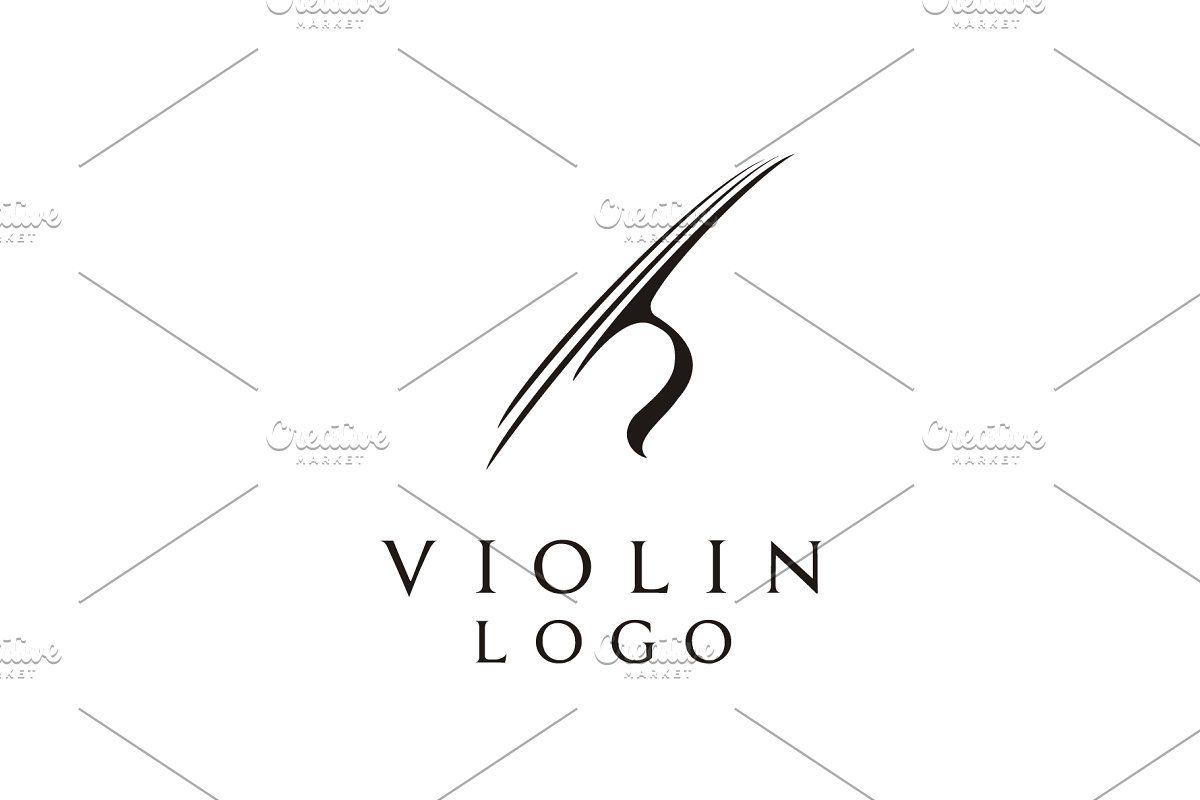 Violin Logo - Simple Violin Cello Instrument Logo