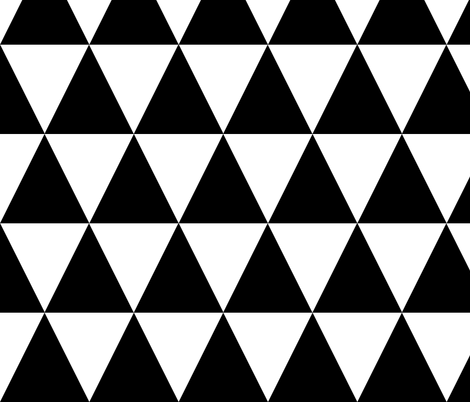 Black and White Triangle Logo - Black & White Triangles Huge fabric