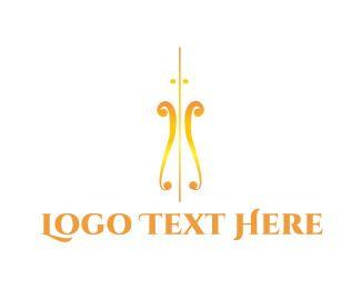 Violin Logo - Golden Violin Logo
