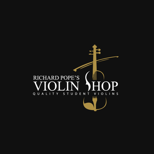 Violin Logo - Classic and Mature Logo for Violin Shop in St Louis, MO. Logo