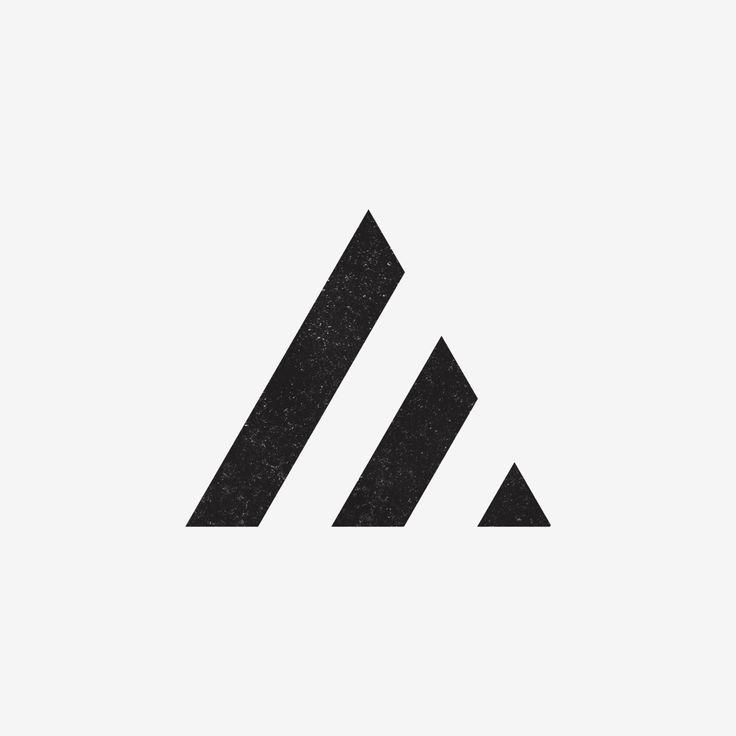 Black and White Triangle Logo - Three triangle Logos