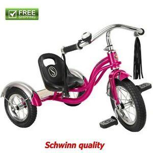 Tricycle Logo - Details about Schwinn Roadster Trike Pink Lifetime Warranty Retro Style  Tricycle Todler Toy