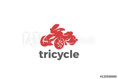 Tricycle Logo - Tricycle Logo design vector silhouette. Motorbike bike icon