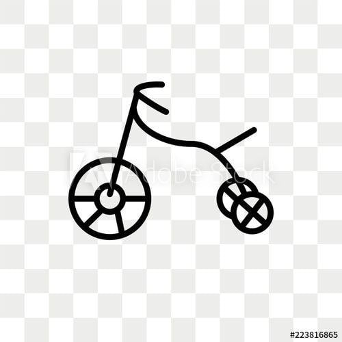 Tricycle Logo - Tricycle vector icon isolated on transparent background, Tricycle