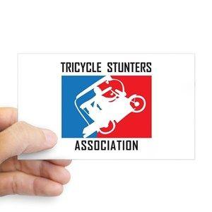 Tricycle Logo - Tricycle Stunters Association Sticker (Rectangle)