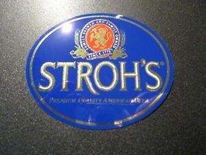 Strohs Logo - Details about STROHS vintage classic oval logo STICKER decal craft beer  brewing brewery