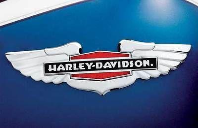 Softail Logo - Harley Davidson Wing Tank Emblems Softail Deluxe FLSTN Red Chrome ...