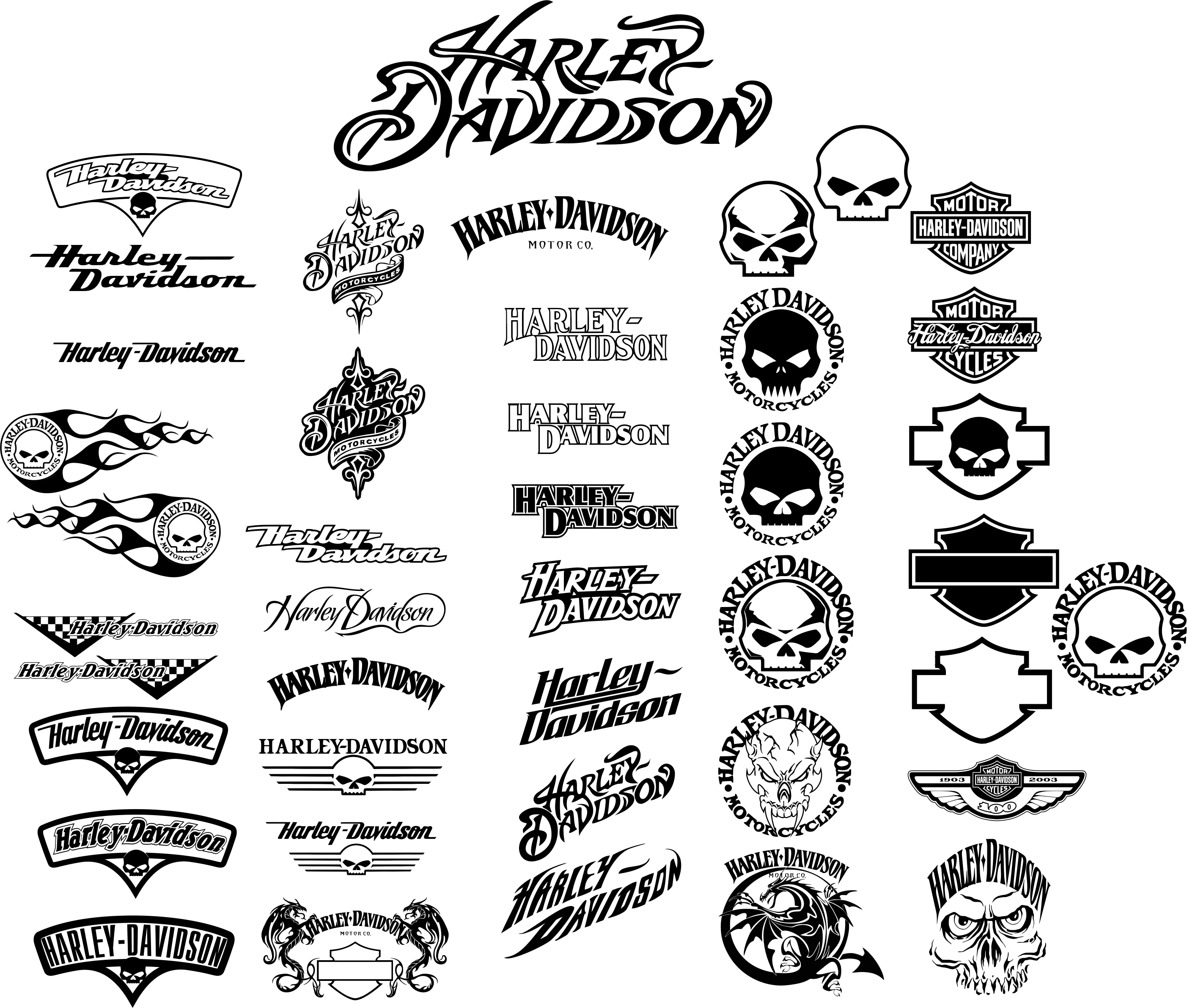 Softail Logo - Harley logos all in one place | harley decals airbrush gas tank ...