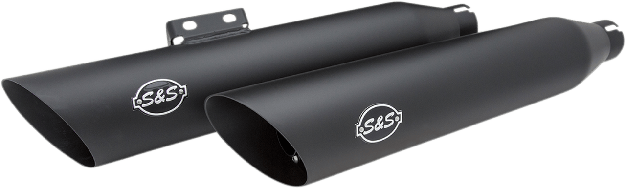 Softail Logo - S&S Slashcut Mufflers for '18-Up Harley Davidson Softail Models with  Catalytic Converters - Black (Click for Fitment)
