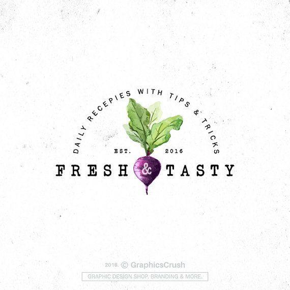 Beets Logo - Organic Food Logo Watercolor Food Logo Watercolor Veggie Logo Beets ...