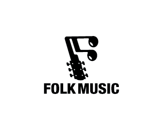 Folk Logo - Folk Music Designed