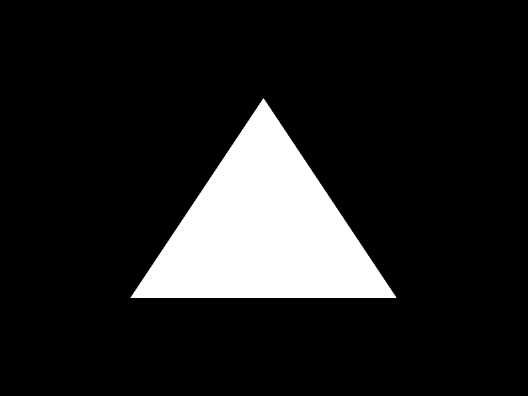 Black and White Triangle Logo - Draw A Triangle Using Vertex And Fragment Shaders - WebGL Tutorials