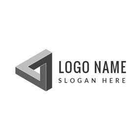 Black and White Triangle Logo - 60+ Free 3D Logo Designs | DesignEvo Logo Maker