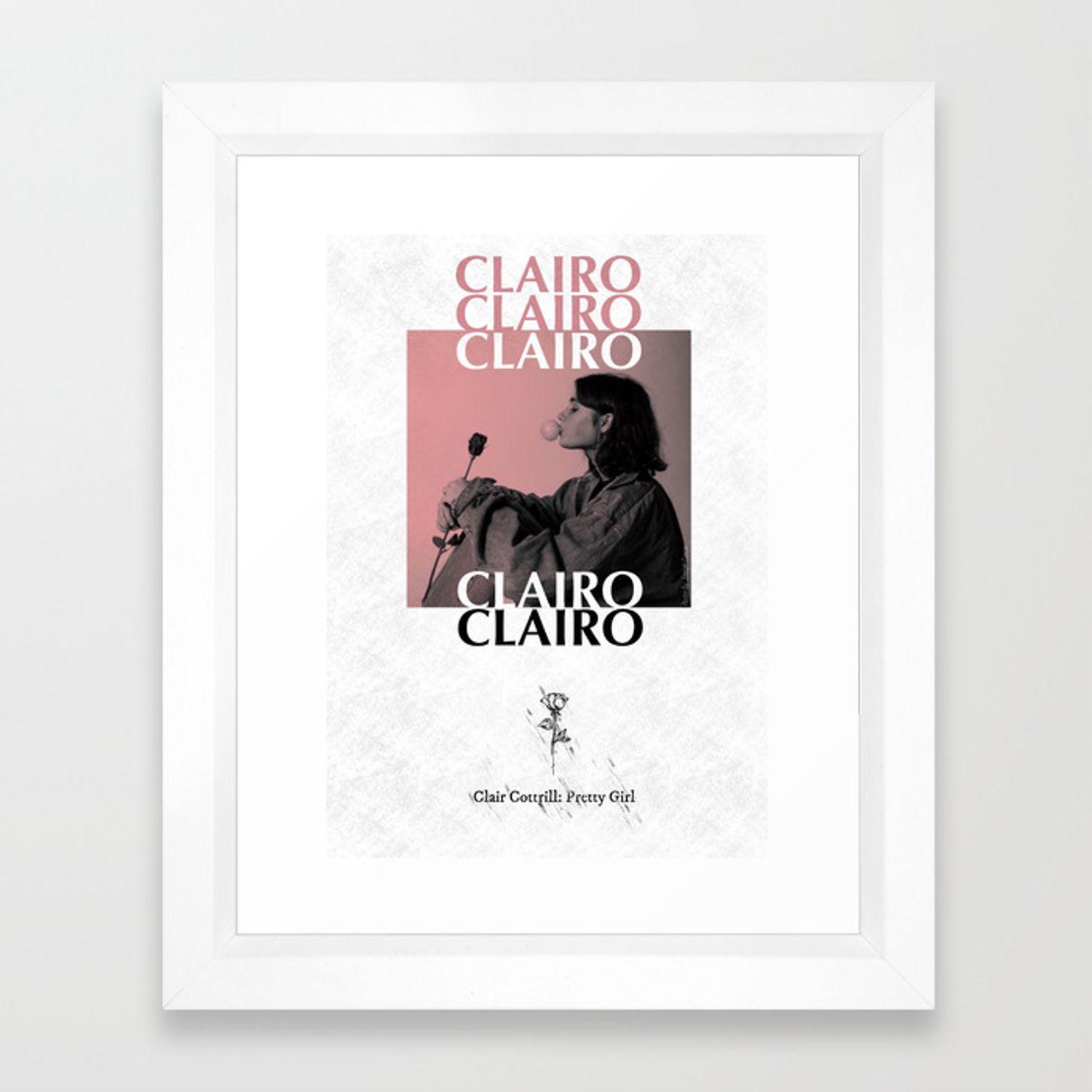 Clairo Logo - Clairo: Pretty Girl Framed Art Print