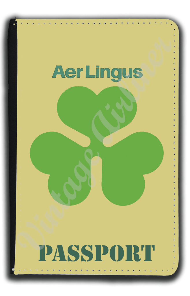 Shamrock Logo - Aer Lingus Green Shamrock Logo Passport Case