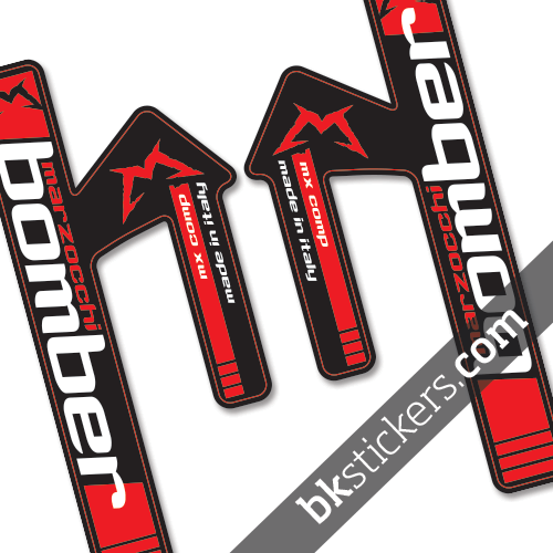 Marzocchi Logo - Marzocchi MX Comp Red Decals Black Forks Kit