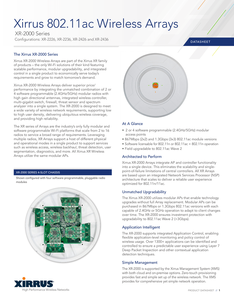 Xirrus Logo - Xirrus 802.11ac Wireless Arrays XR-2000 Series The Xirrus XR-2000 ...