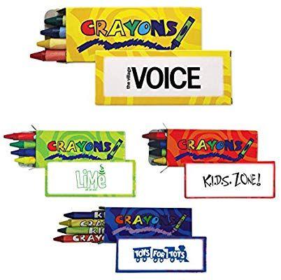 Crayons Logo - Amazon.com: 300 Personalized 4 Pack Standard Crayons Printed with ...