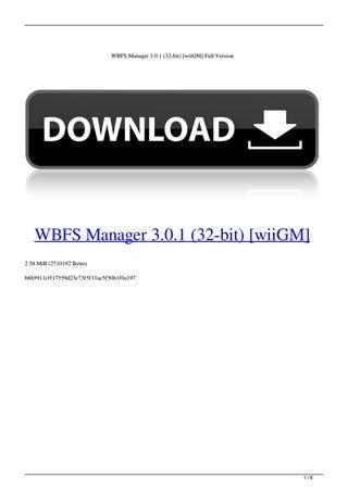 WBFS Logo - WBFS Manager 3.0.1 (32-bit) [wiiGM] Full Version by tratunlaybil - issuu