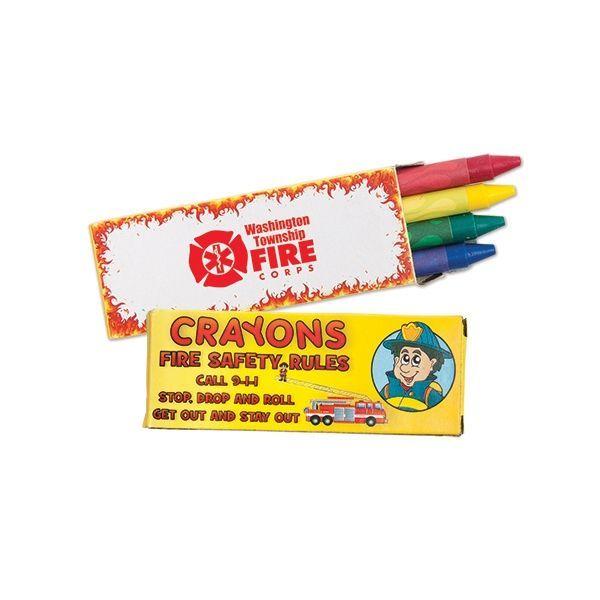 Crayons Logo - 300 4 Pack Fire Safety Crayons