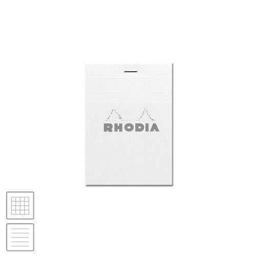 Rhodia Logo - Rhodia Ice White Head Stapled Notepad No.12 85 X 120