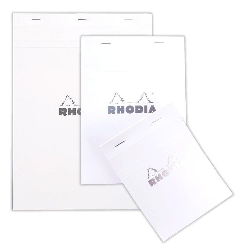 Rhodia Logo - Top Stapled Rhodia Ice Padsth Anniversary Notepad. White Cover