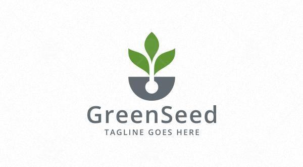 Seed Logo - Green Seed Logo - Logos & Graphics | Vege Art | Logos design, Plant ...
