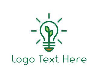 Seed Logo - Green Bulb Logo
