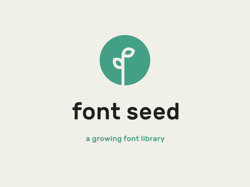 Seed Logo - Font Seed Logo by Font Seed on Dribbble