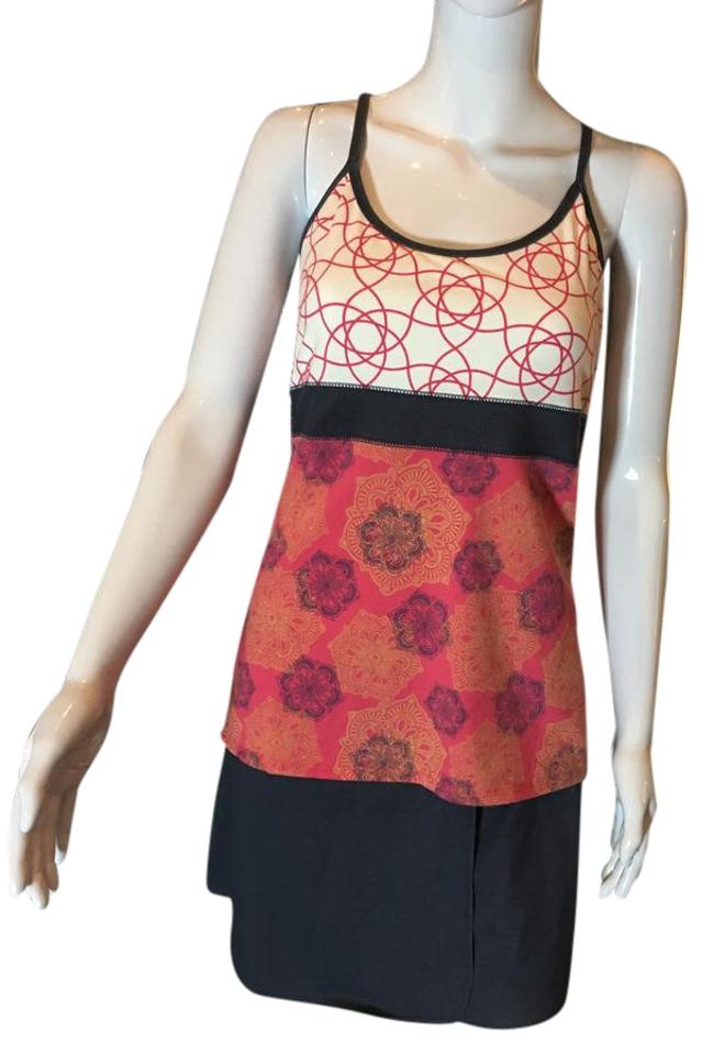 Soybu Logo - Soybu Red Multi Crossback Activewear Top Size 8 (M, 30)