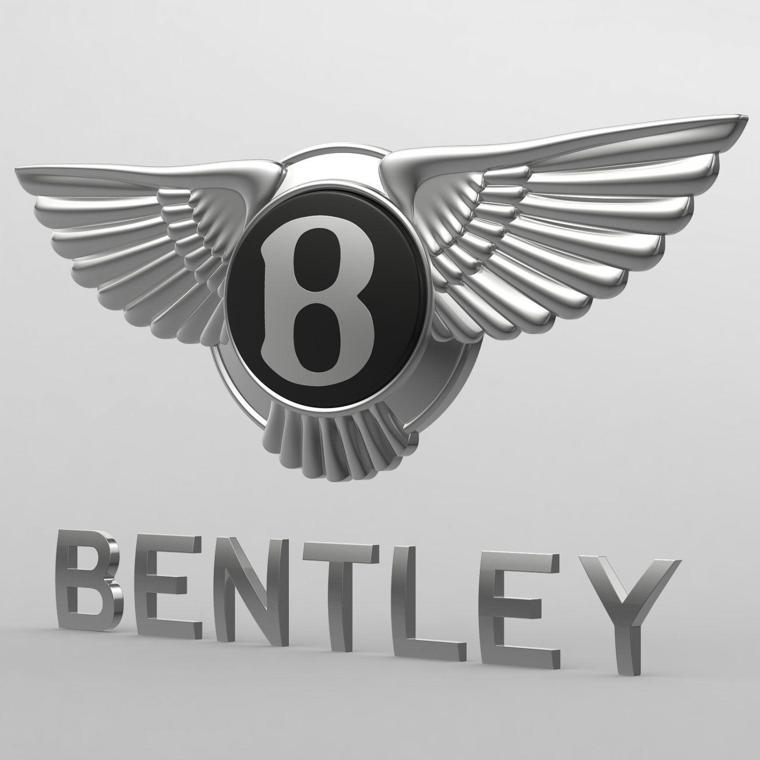 Bentely Logo - Bentley logo 3D Model in Parts of auto 3DExport