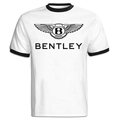 Bentely Logo - men clothing Men's Bentley Logo Baseball Tee Shirt Black