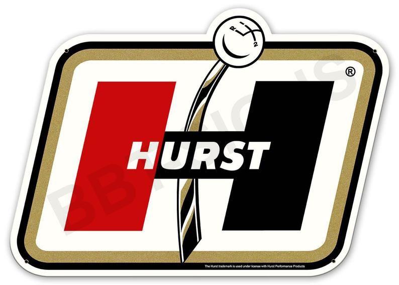 Hurst Logo - Hurst H Logo Vintage Metal Sign BBT 056 X 14 Shifter Decal Racing Camaro GTO Mopar Mustang
