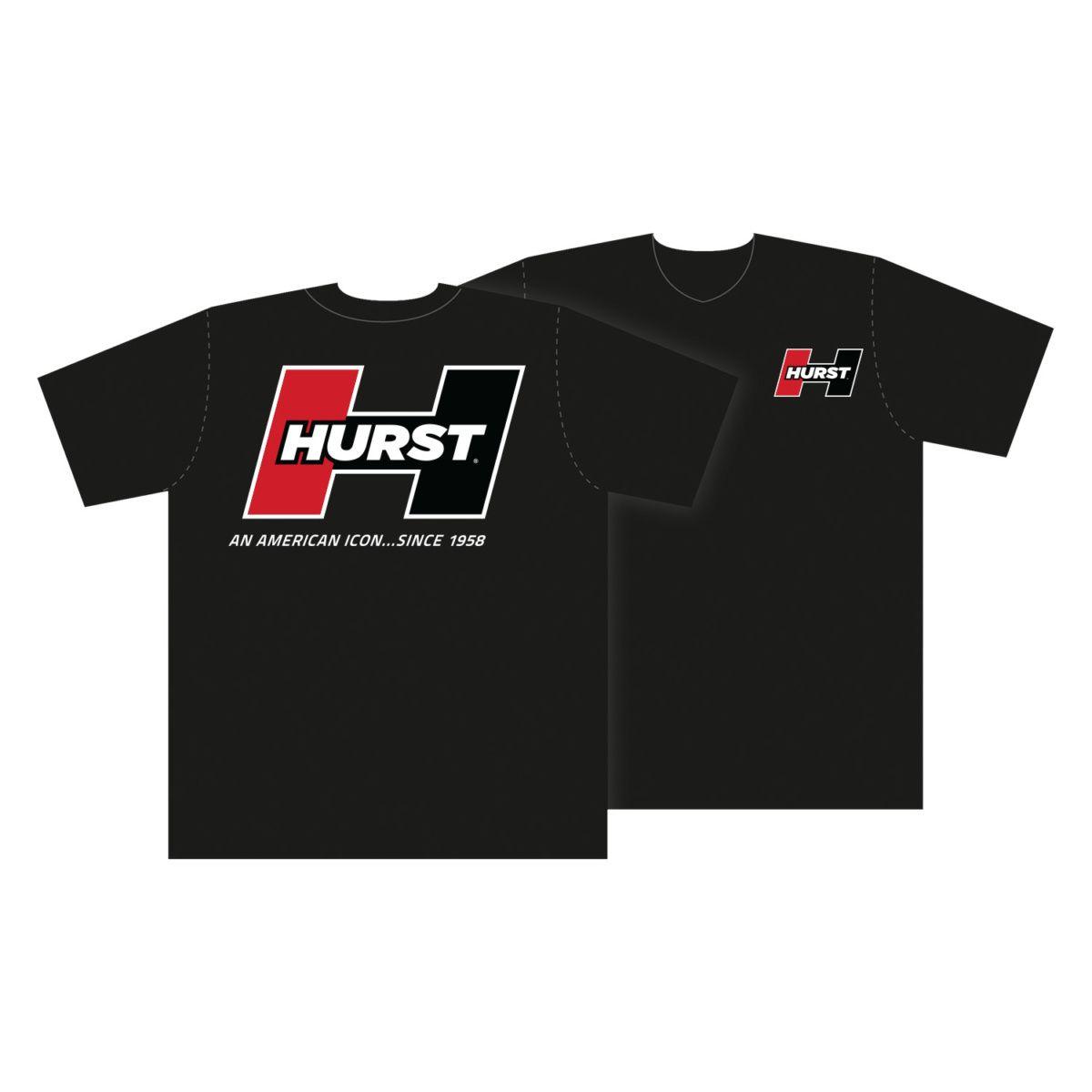 Hurst Logo - Hurst Logo T Shirt (Black) Large