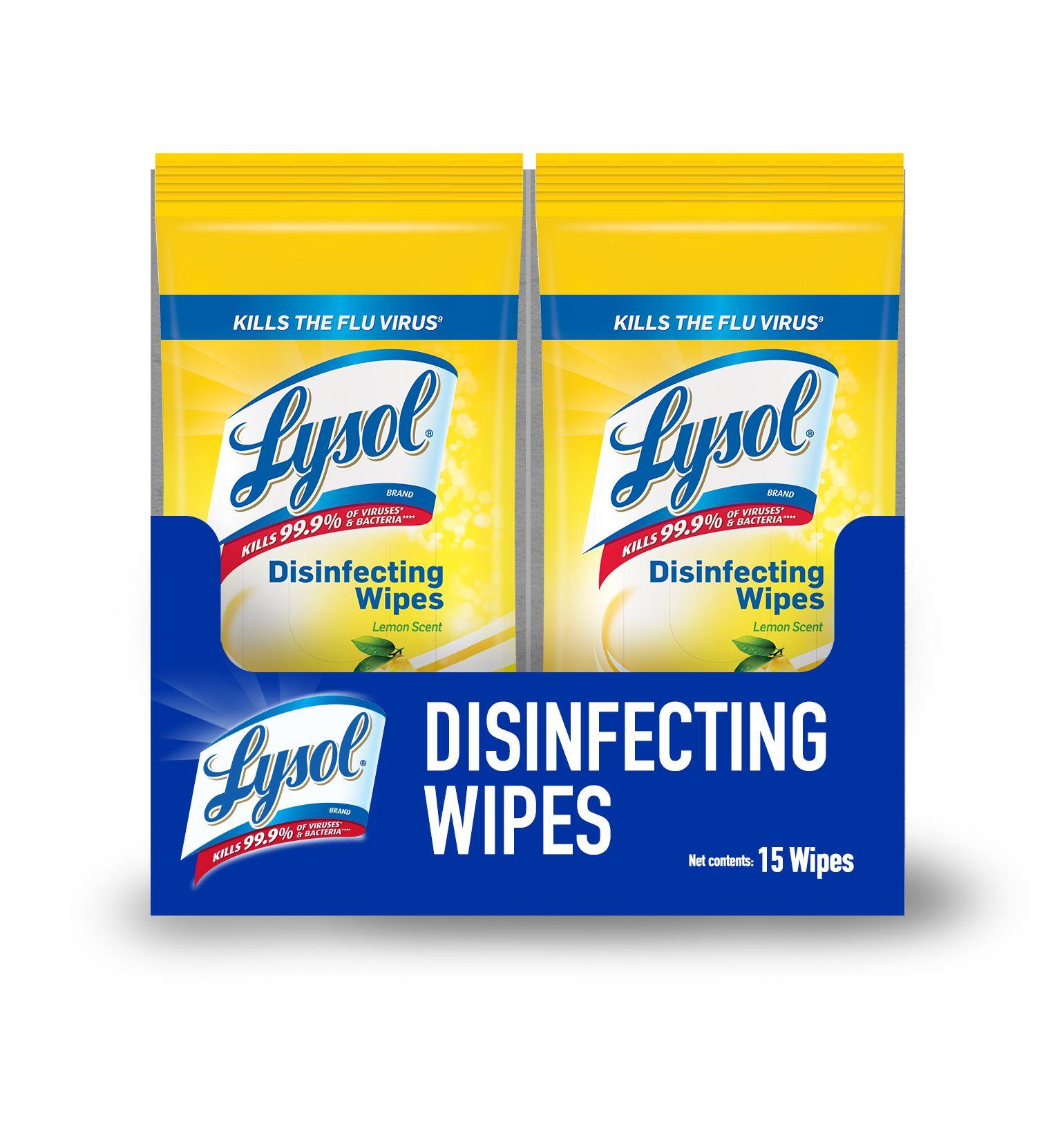 Lysol Logo - LYSOL® Disinfecting Wipes Packet - Lemon Scent