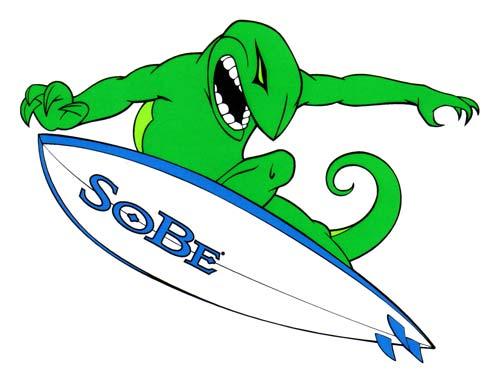 Sobe Logo - SoBe Tsunami Lizard Surfing. D.T. Griffith