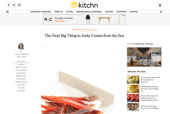 Thekitchn Logo - THE KITCHN: The Next Big Thing in Jerky Comes from the Sea