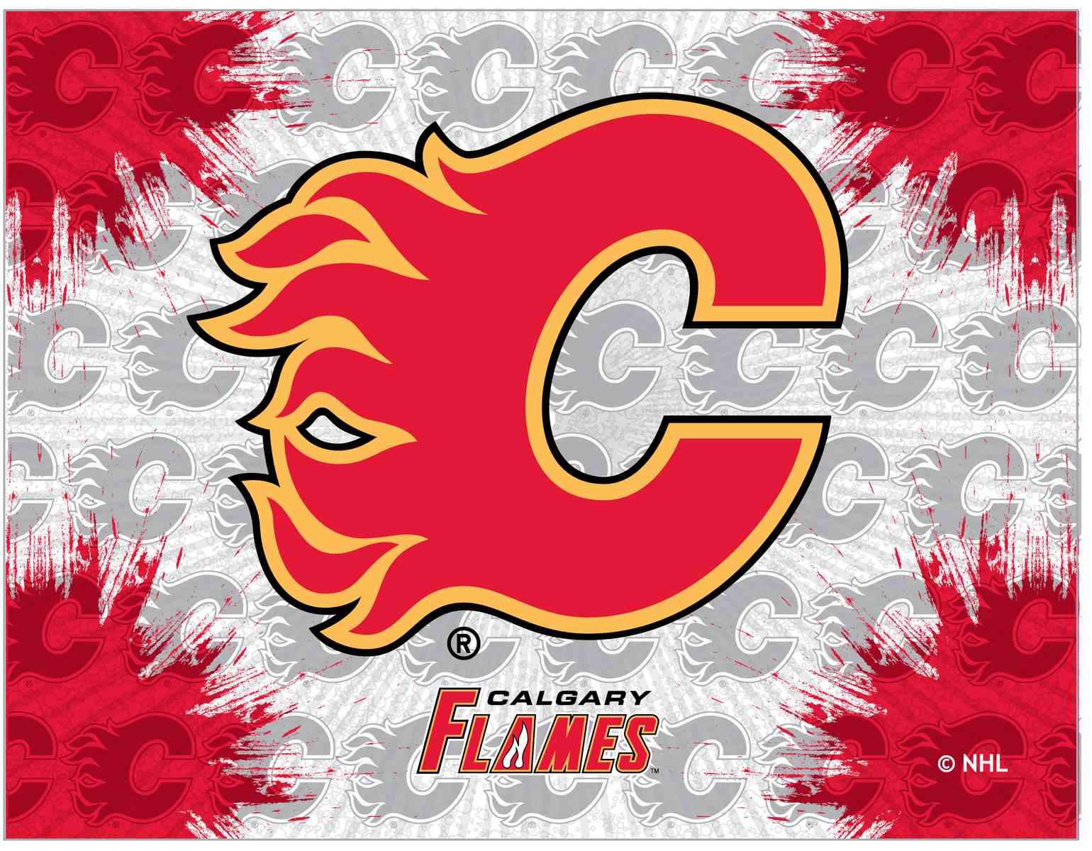 Flames Logo - Calgary Flames Canvas - Flames Logo Default Title