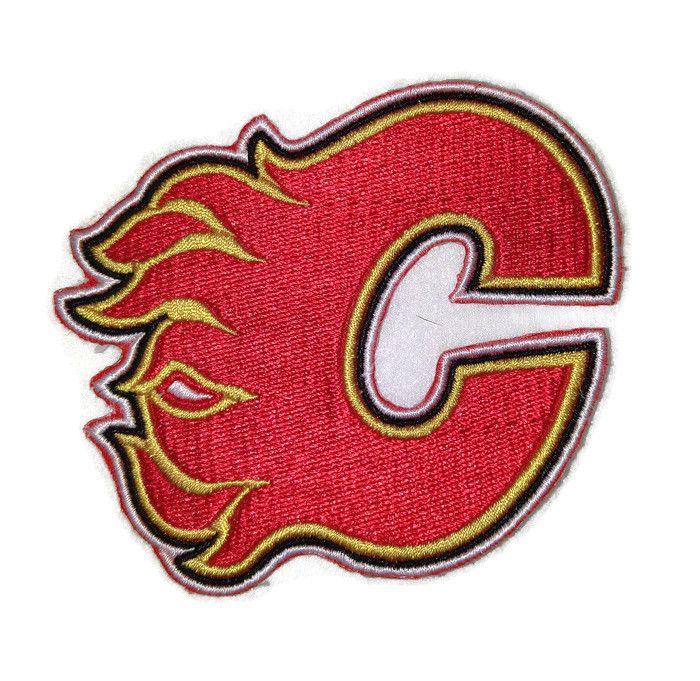 Flames Logo - Calgary Flames Logo Iron On Patch