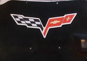 C6 Logo - Details about Corvette C6 Domed Decal and Stainless Hood Liner Pad Logo