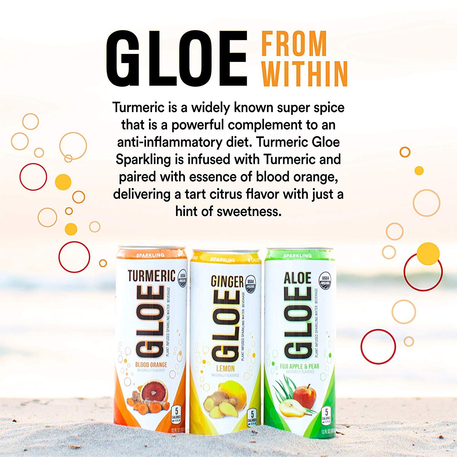 Gloe Logo - GLOE Sparkling USDA Organic Sparkling Plant Infused Beverage, NON GMO  Project Verified...