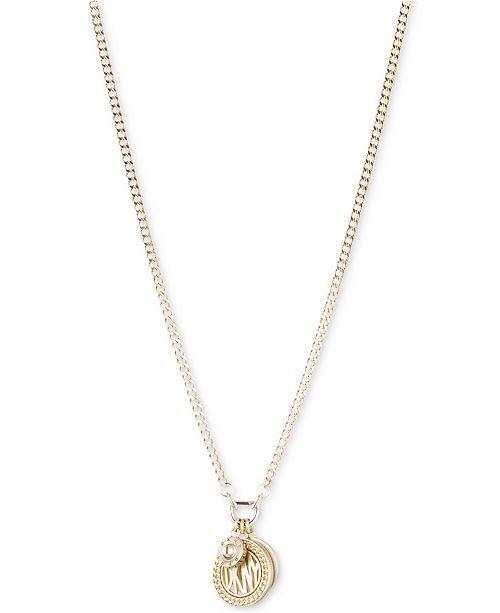 Macys.com Logo - DKNY Three Charm Logo Pendant Necklace, Created for Macy's