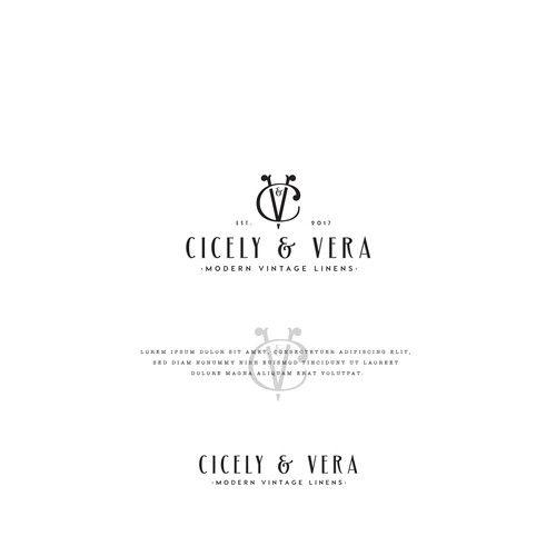 Linen Logo - create a monogram logo for with a modern vintage touch - 100% pure ...