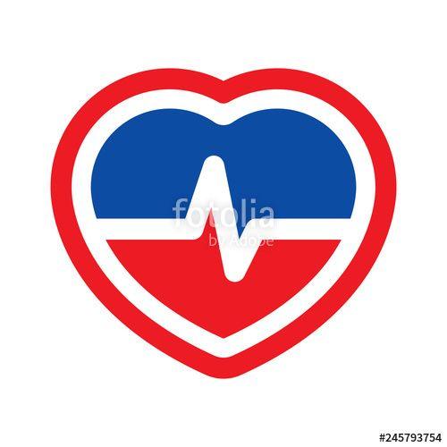 Rhythm Logo - heart symbol and heart rhythm logo